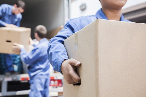 Man and van team preparing items safely before a move