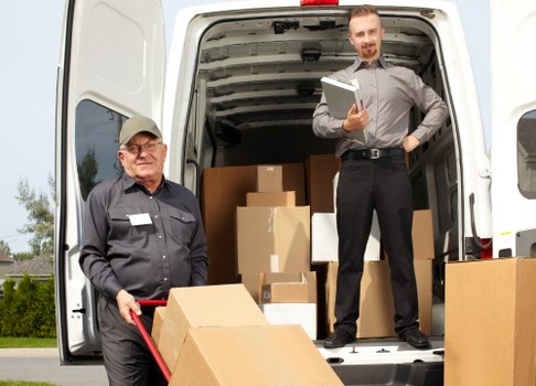 Professional removal van arranged for residential and business moves
