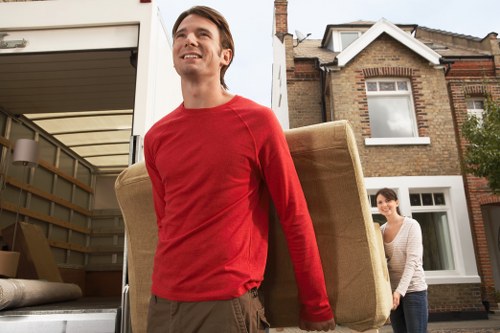 Local collection team removing unwanted furniture from a Pentonville property