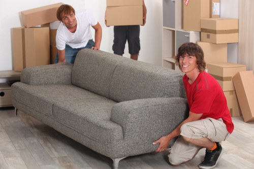 Customer providing booking details for removal service