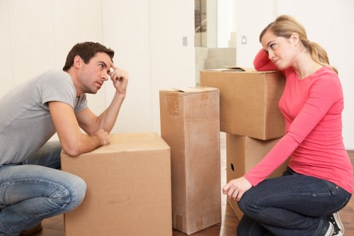 Residential move setup with a moving truck in Pentonville