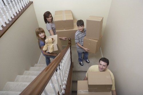 Local moving truck helping with a residential relocation in Pentonville